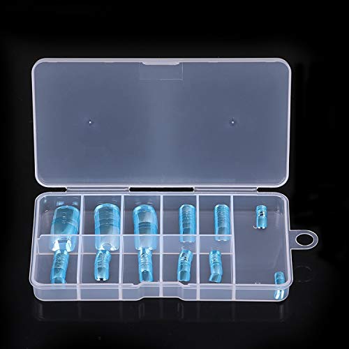 120PCS False Toenail Tips for Women, 12 Size Artificial Fake nails with Case for Nail Solons and DIY Nail Art, Metellic Blue