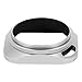 Haoge LH-W55P 55mm Square Metal Screw-in Lens Hood Hollow Out Designed with Cap for Leica Rangefinder Camera with 55mm E55 Filter Thread Lens Silver