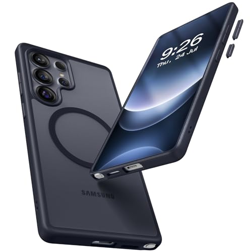 Maledan Black Case for Samsung Galaxy S25 Ultra - for Galaxy S25 Ultra Case Compatible with MagSafe Magnetic Phone Case 25 Ultra Shockproof Military Protection Waterproof Bumper Cover Accessories