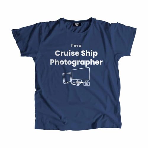 T-shirt photographe de bateau de croisière bleu marine cadeau original