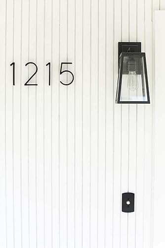 Vista 32 de Metal Numbers for House Outside, 5 Inch Modern House Numbers, DIY Floating Address Numbers with Screws, Rust Free Zinc Alloy, Silver Number 5