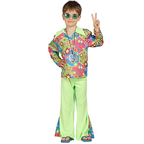 Guirca- Costume da Hippie Bambino 5/6 Anni
