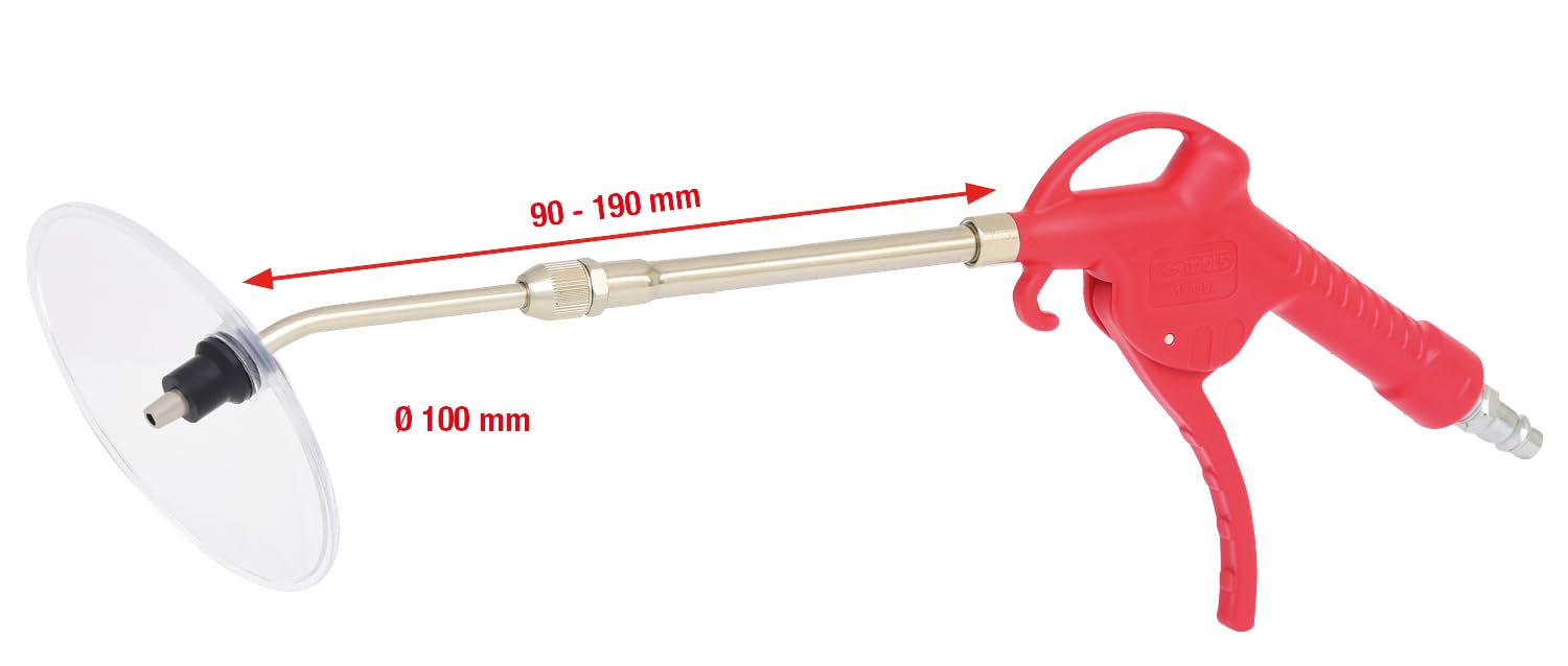 KS Tools 515.1906 Teleskopowy pistolet do przedmuchiwania z osłoną 90-190mm