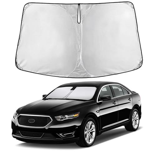 Image of EcoNour Windshield Sunshade for Ford Taurus 2014-2017 2018 2019, Sun Visor for Front Windshield & Window Sun Shade Cover, UV Heat Blocker & Protector, Car Accessories