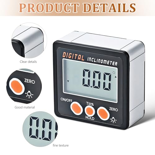 Medidor de Ángulo Digital con Base Magnética miniatura 7