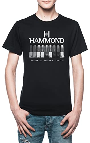 Confortevole Vendax Hammond Organ Logo And Graphics T-Shirt Uomo Nero