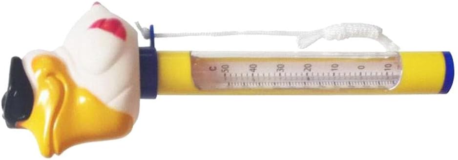 Floating Swimming Thermometer for Pools & Spas | Solar Powered | Outdoor & Indoor Use | Accurate Temperature Reading |Material - Duck in Glasses