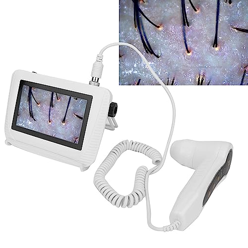 Analyseur de Cheveux de Diagnostic de Peau,50X 200X,Analyseur de Détecteur Grossissant d'humidité D'huile de Follicule Pileux de Cuir Chevelu Rechargeable,Pigments Cutanés