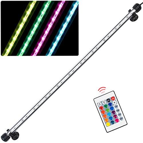 SHUIBIAN 58cm Aquarium LED Beleuchtung RGB Aquarium Lampe für Pflanzen Wasserdicht IP68 Aquarium Licht EU-Stecker Cover