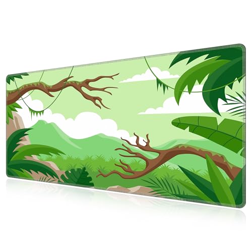 Grand sous-main bureau verdure LL-COEUR pour clavier et souris de jeu