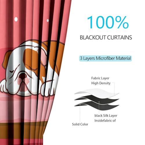 Rideaux à oeillets thermique isolant imprimé animaux 140x260cm