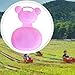 Aosekaa Winter Snow Sled Toboggan Sledding Slider Portable Smooth Rides Grass Sleigh Board Sledge for Birthday Party Yard Christmas, Pink