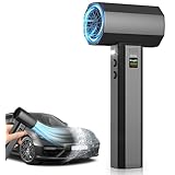 QOLiFe ブロワー エアーブロワー 洗車【1500g爆風推力・160m/s圧倒的風速・30万高速回転】 エアダスター 24000mAh高性能電池 照明ライト付き 4段階風量調整 充電式 電動エアダスター 最大40分間連続使用 Type-C充電式 コードレスエアダスター 洗車用/除雪/除水/PC掃除/キーボード/家具/車内掃除/エアコン等 プレゼント最適 品質保証付き