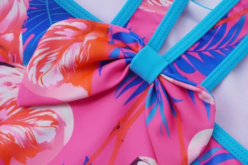 Image of Akokvlar Girl One Piece Swimsuit with Skirt Bathing Suit Swimwear 3-16Y