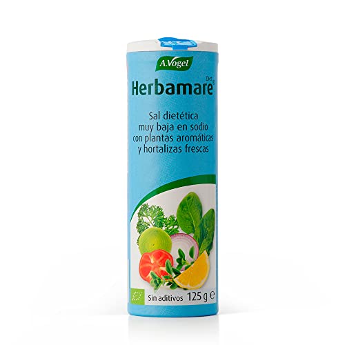 Herbamare® DIET | Sal dietética muy baja en sodio con plantas aromáticas y hortalizas frescas BIO | 125 gr | A.Vogel