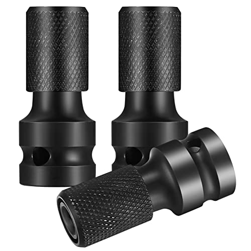 Générique Lot de 3 adaptateurs de Douille 1/2' à Tige hexagonale 1/4' - Adaptateur pour clé à Frapper - Clé à Chocs - Noix, Porte-Embout J576