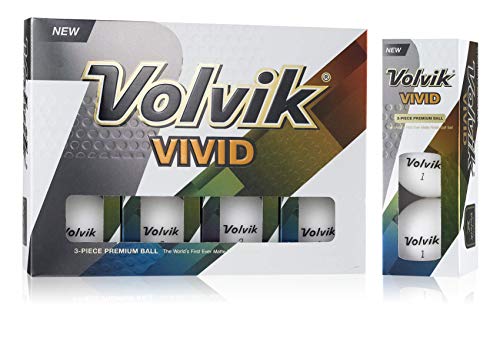 Volvik Vivid Balles de Golf, Mixte, VV0000190, Blanc, 1DZ