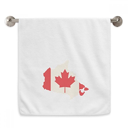 Linge de toilette blanc motif Canada finitions soignées et durables - 2