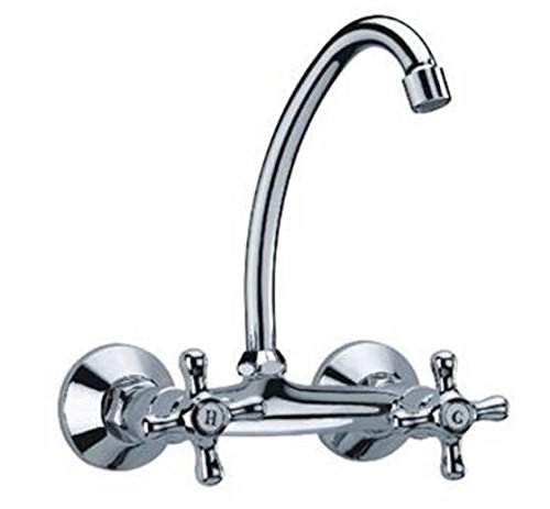 MONOBLOCK FREGADERA PARED CAÑO ALTO CLASICO CROMO