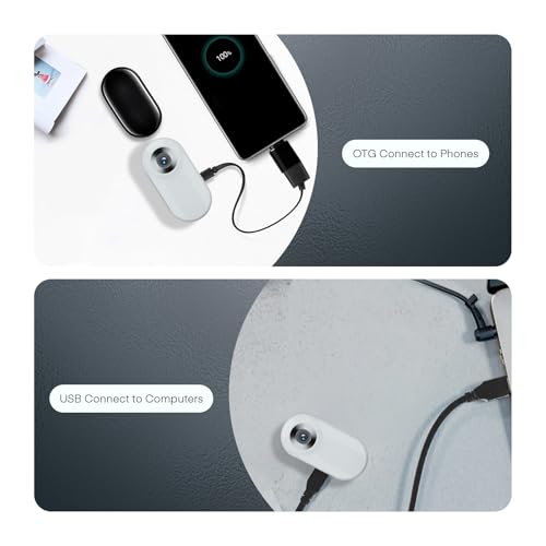 128GB Cat Camera Collar,1080P Collar Camera Mini Body for Pets, Action Recorder for Cats and Dogs,Dog Cam Collar Outdoor/Indoor,Birthday Gift for Pets Upgrade White
