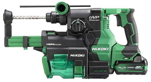 HiKOKI(ハイコーキ) 36V コードレス ロータリハンマドリル SDSプラスシャンク 集じんシステム取り付け可 2.5Ah蓄電池2個・充電器・システムケース2&3付 DH3628DB (2XPZ)