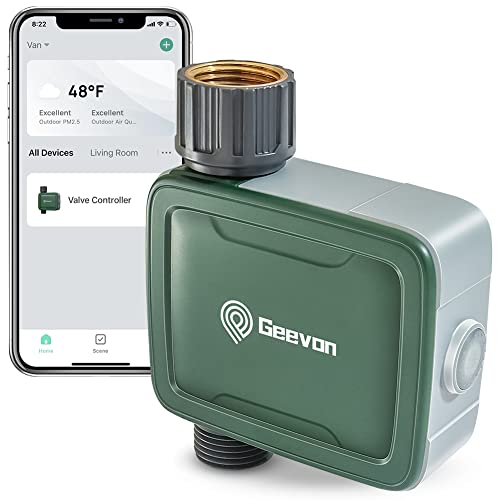 Geevon Bluetooth Sprinkler Timer With Brass Inlet Metal Thread,Smart Hose Timer With App,Bluetooth Irrigation Timer For Garden,Wireless Water Timer For Lawn,Rv Water Tank Filling And Nozzle Sprayer #TOP23