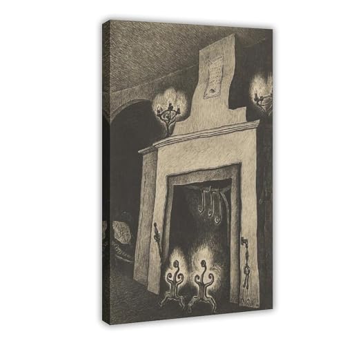 Toile Cheminée de Wanda Gag 61x91 cm | Cadre déco salon