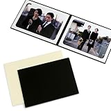 山田屋台紙店 写真台紙 ペーパーフォトフレーム ポケット台紙 法事台紙（無地） 2Lサイズ 2面ヨコ 封筒付き (ブラック)