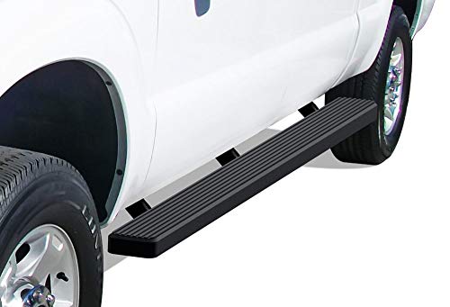 APS IBFZ4988 Black 5" Running Board Side Step (iBoard Third Generation, For Selected Ford F-250/F-350/F-450 Crew Cab, Aluminum)