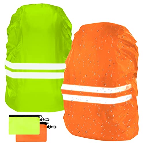 Flintronic Backpack Waterproof Cover Reflective Rucksack Cover High Visibility Backpack Cover for Cycling Running Hiking