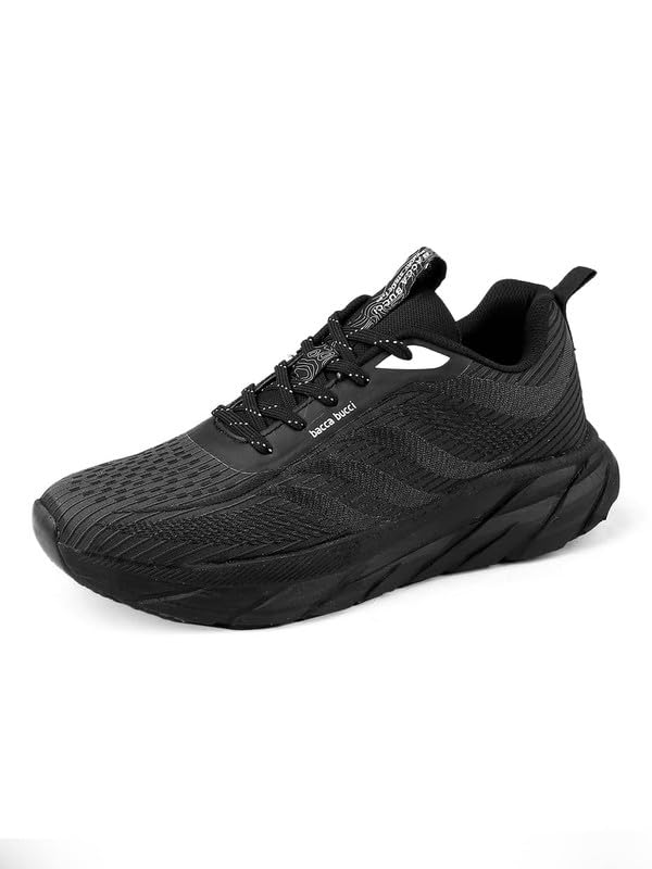 Bacca Bucci Mens Apex Athletic Running Shoes - Ultra-Lightweight, Breathable Knit Upper with Memory Stride Insocks Black UK 10 (B0D45Q7JCZ) Amazon Price History, Amazon Price Tracker
