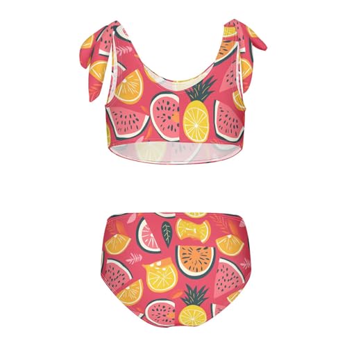 Wusikd Summer Watermelon Girls Swimsuits Two Piece Lemon Swimwear Bikini Set for for Girls Size 3T2