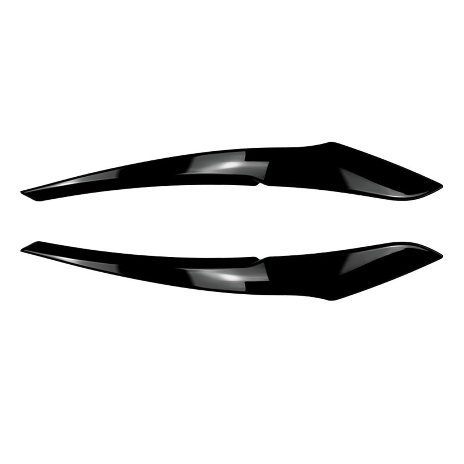 Nero lucido, for BMW Serie 1 F20 F21 118i 120d 120i M135i Pre-Lci 2011-2015 Auto Faro anteriore Palpebre Sopracciglia Adesivi ABS Ciglia (Size : Gloss Black)
