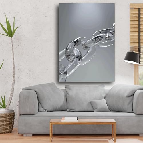 Tableau sur toile en chaîne de verre transparente 40x60cm pour mur vide