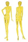 Traceease Female Human Figure Template Stencils Fashion Designer’s Drafting Tools, 2 Piece (Front...