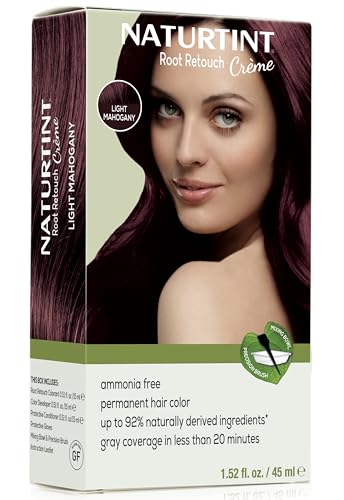 Naturtint Light Mahogany Root Retouch Crème Permanent Hair Color – Ammonia Free, Conceal Grays, No Artificial Scent, 1.52 Fl Oz