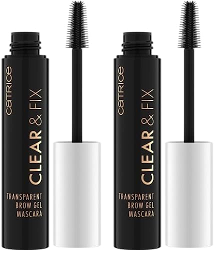 Catrice Cosmetics Mascara de gel transparente para cejas Clear y Fix, de larga duración, definir, fijación, translúcido, 5 ml (Paquete de 2)