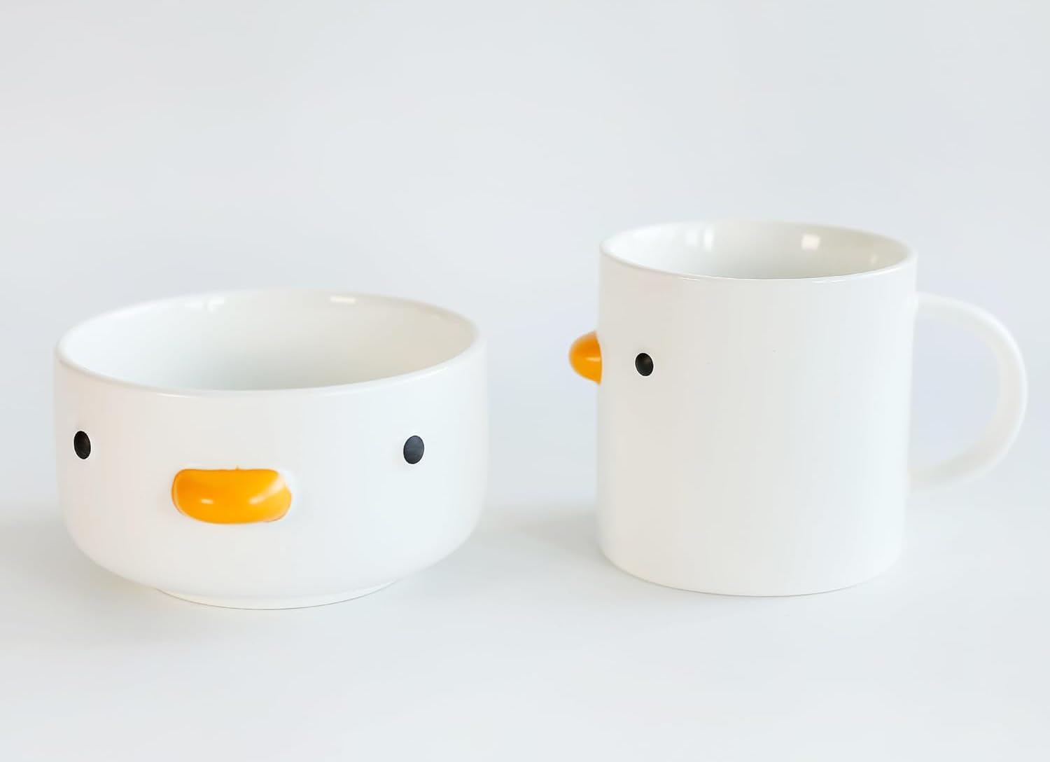 PURROOM Funny Cute Duck Bowl & Mug