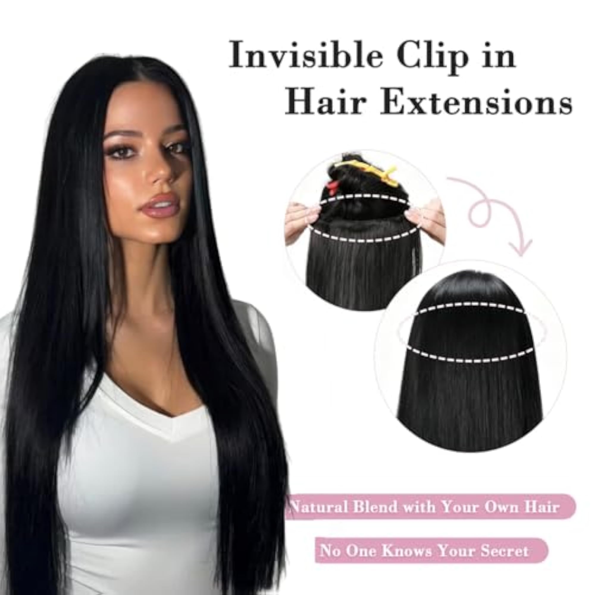 Dip Dye Clip-in Hair Extensions, Ombre Style