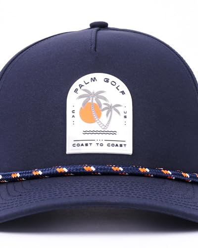 Image of Palm Golf Hat - Coast to Coast Snapback Hat, Breathable, Quick Drying, Sun and Rain Protection