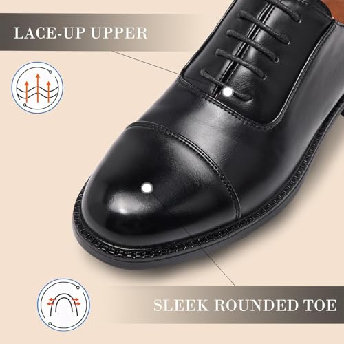 SILENTCARE Men's Dress Shoes Formal Oxford Business Comfortable Classic Lace Up Shoes3