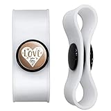 Love You More Kraft Style Headphone Earbud Cord Wrap - Charging Cable Manager - Wire Organizer Set of 2 - White