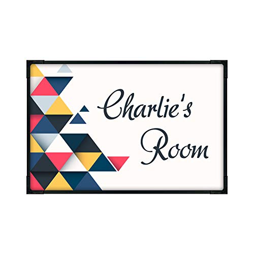 INFINITY ART PARTNER Personalized Wooden Name Plate Multicolored (12 inches X 8 inches)