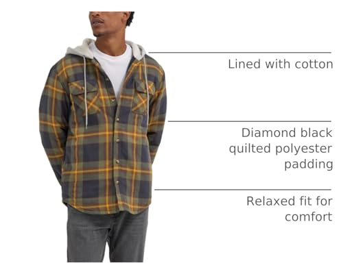 image for Wrangler Authentics Men's Long Sleeve Quilted Lined Flannel Shirt Jack