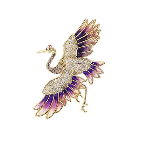 Broche grue de personnalité exquise accessoire de mode