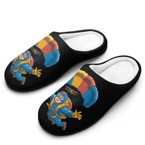 Funny Skydiving Men's Non-Slip Slippers