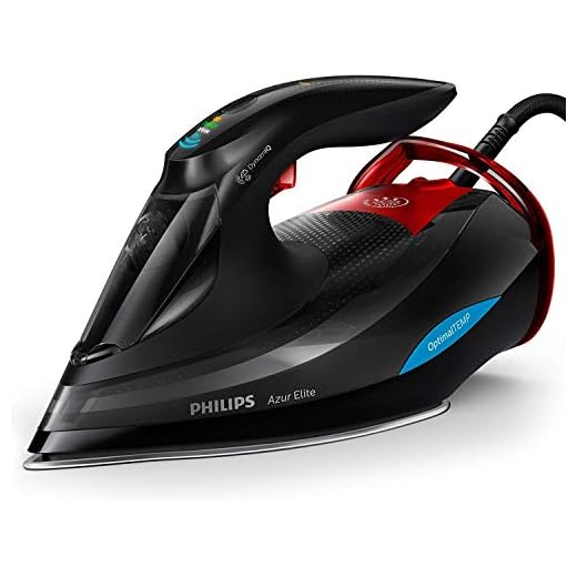 Philips GC5037/80 Azur Elite plancha de vapor, dynamiq Sensor, 0,35 l, 3000 W, Negro/Rojo