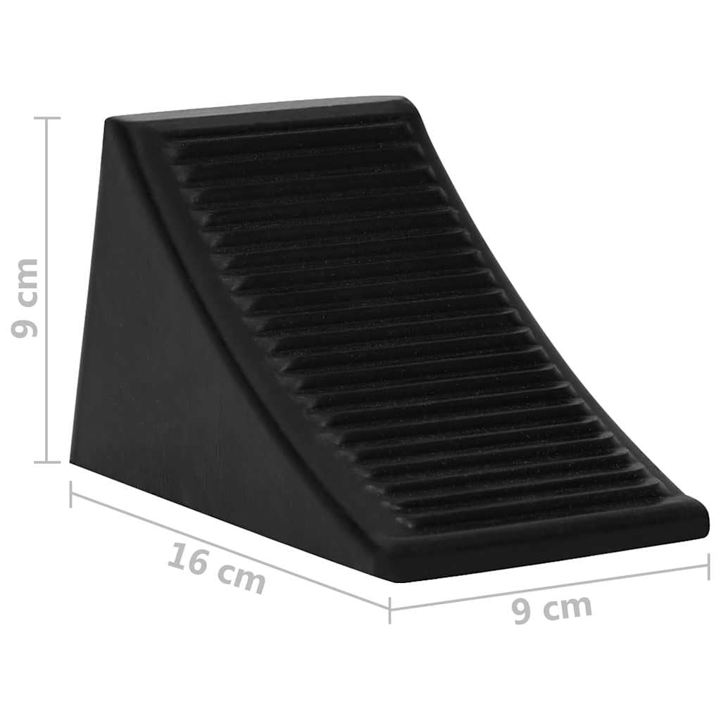 Gummiradkeile Set 4 Stk. 16 x 9 x 9 cm Unterlegkeile für Auto Transporter Lkw Pkw zur Ladungssicherung und Wegrollschutz