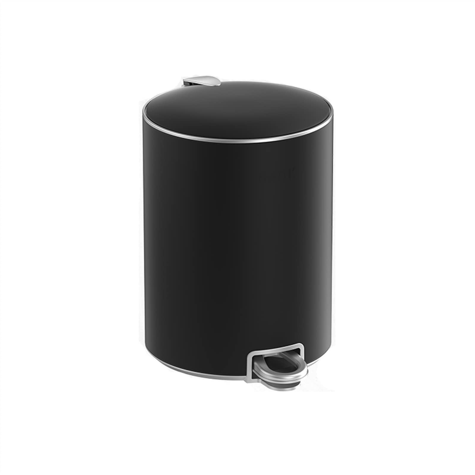 2WFYJNITP Kitchen Bin 8L/12L/15L Household Large Stainless Steel Trash Can Kitchen Bathroom Bedroom with Lid Garbage Can(Black,12l)