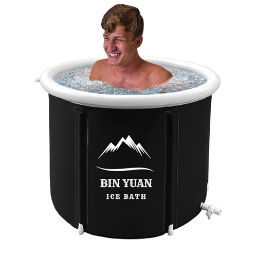 B&Y Faltbare Erwachsene Eisbad 80cm Ø Large Aufblasbare Badewanne für...